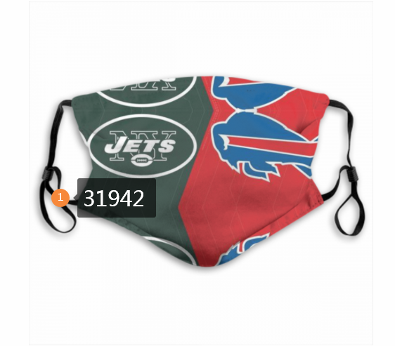 NFL Buffalo Bills 92020 Dust mask with filter->nfl dust mask->Sports Accessory